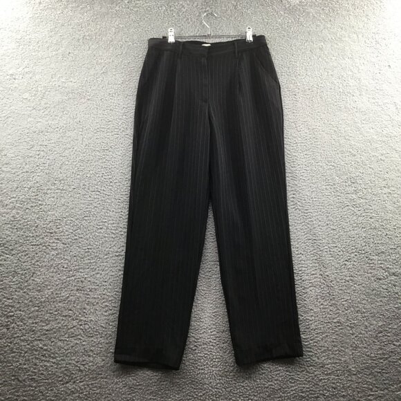 Max Studio Pinstripe Pants Black M - Picture 1 of 3